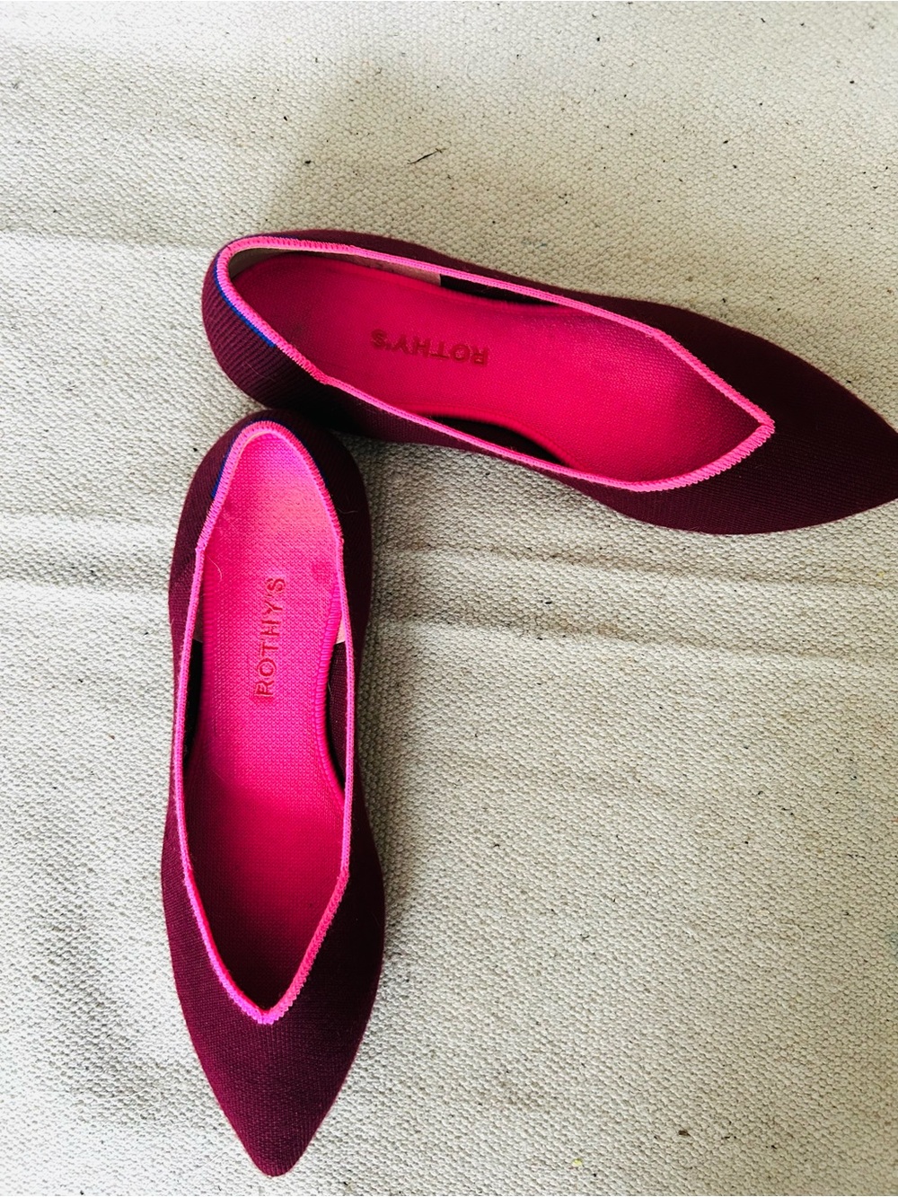 Rothy's The Point Ballet Slipper Flats in Currant